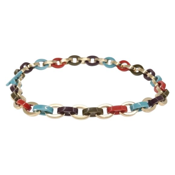 Salvatore Ferragamo Chain Belt plastic Gold Auth - Picture 8 of 9